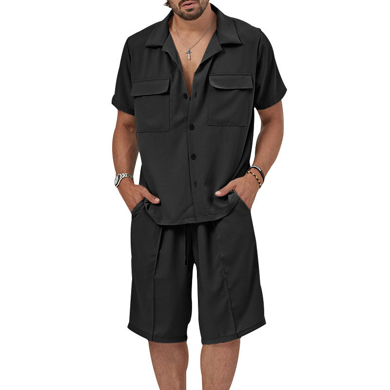 Street-wave Two-Piece Outfit for Men Casual Elegant Set