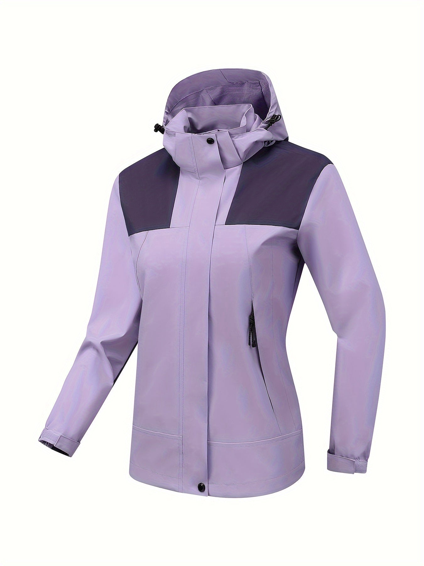 Street-Wave Waterproof Hooded Women's Sport Jacket Durable Rain Shield For Outdoor Enthusiasts