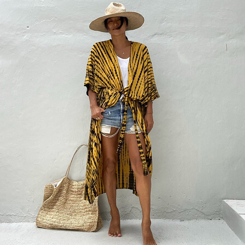 Street Wave Beach Cover Up For Women With UV Sun Protection Lightweight Resort Dress