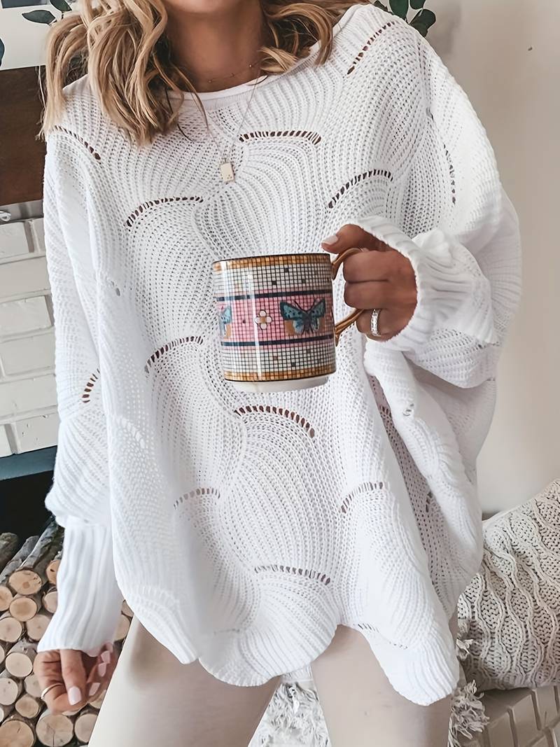 Streetwave Lavender Cozy Knit Sweater Relaxed Crewneck For Women Warm Soft Easy Care Autumn Winter Must Have