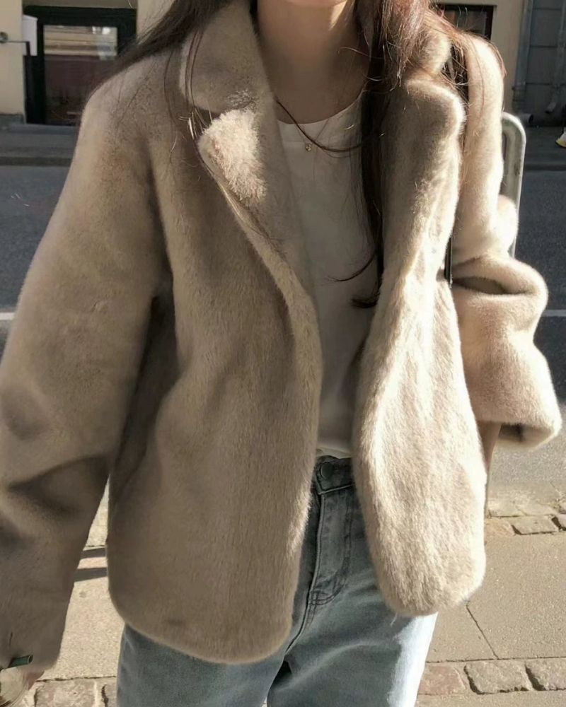 Streetwave Teddy Coat Warm Plush Winter Outerwear For Women Cozy Chic Everyday Wear