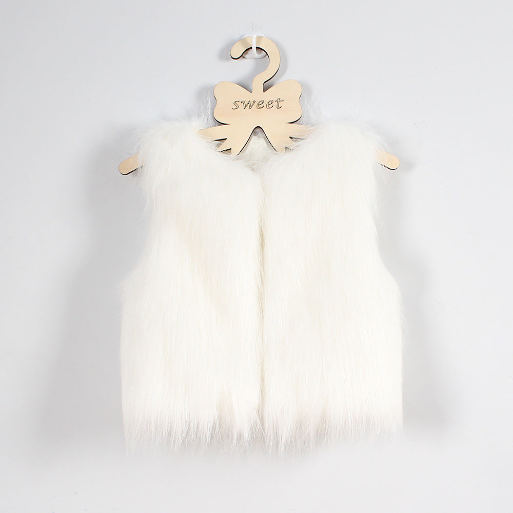 Street-wave Women's Fluffy Faux Fur Vest With Elegant Cut For Warm Chic Style Everyday Comfort