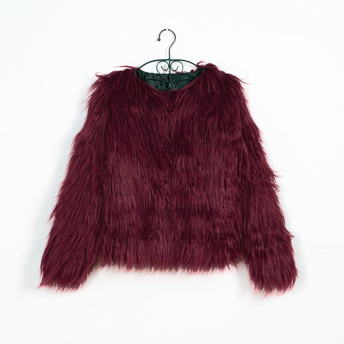 Street-Wave Fluffy Faux Fur Short Jacket for Women, Elegant Cut, Cozy Warmth for Transitional Weather
