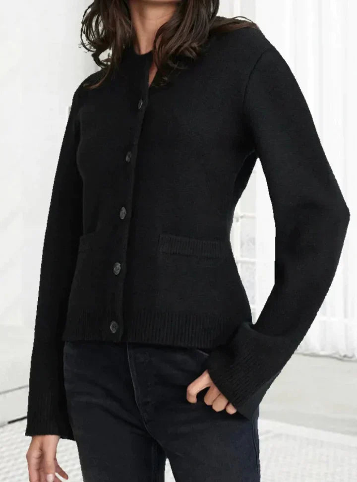 Street-Wave Soft Button Cardigan For Women Cozy Warmth With Elegant Button Detailing