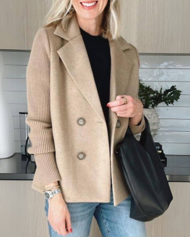 Street-Wave Casual Blazer for Women, Soft Knit Texture, Tailored Fit, Effortless Chic