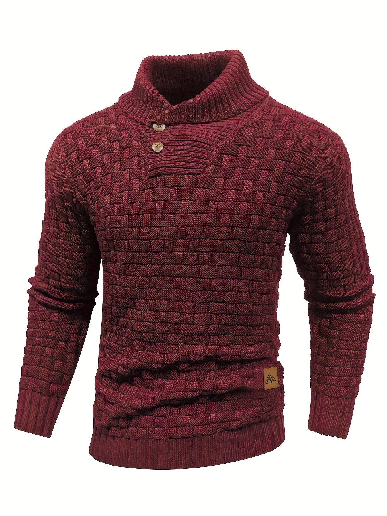 Street-wave Braided Knit Pullover Sweater For Men Classic Comfort Everyday Essential