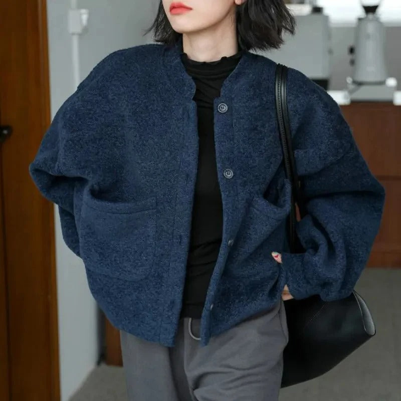 Street-Wave Fluffy Cardigan Jacket For Women Cozy Oversized Warmth And Comfort Everyday