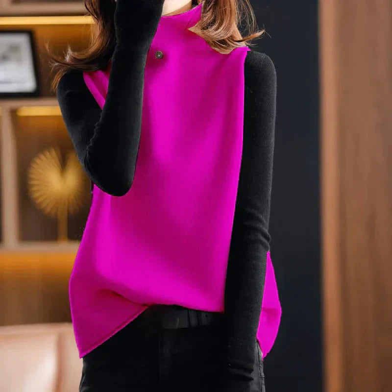Street-wave Turtleneck Vest Water-Repellent Comfort For Outdoor Adventurers And Urban Explorers