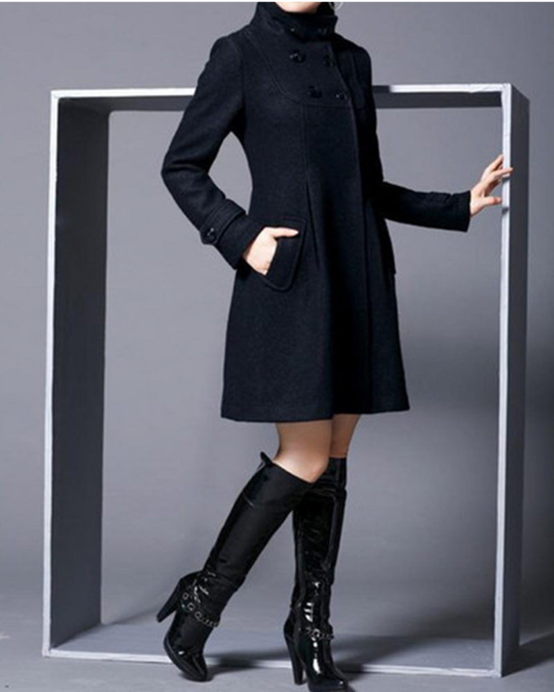 Streetwave Womens Long Warm Coat With Hood And Roomy Side Pockets For Winter All Season