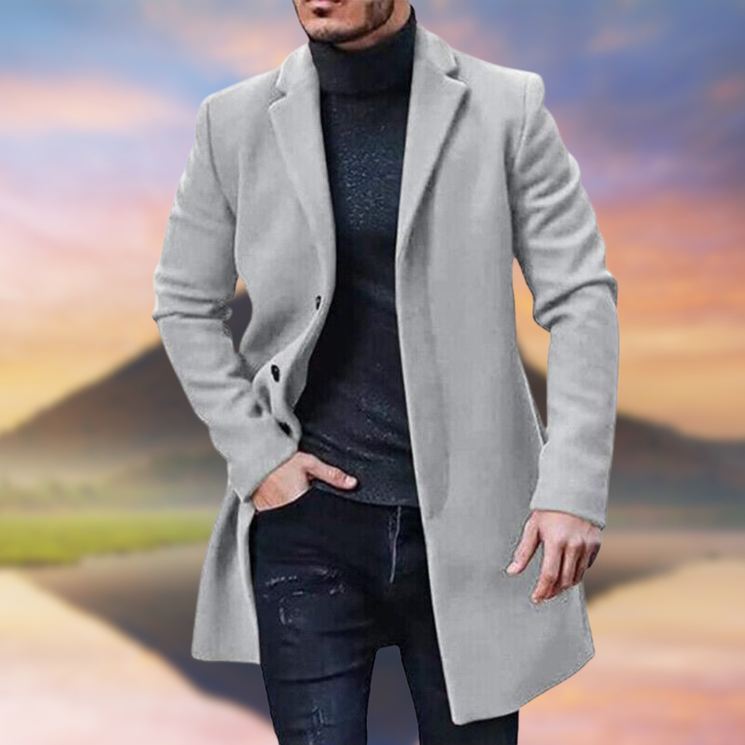 Street-Wave Coat For Men Removable Hood Dual-Layer Insulation Elegant Classic Style