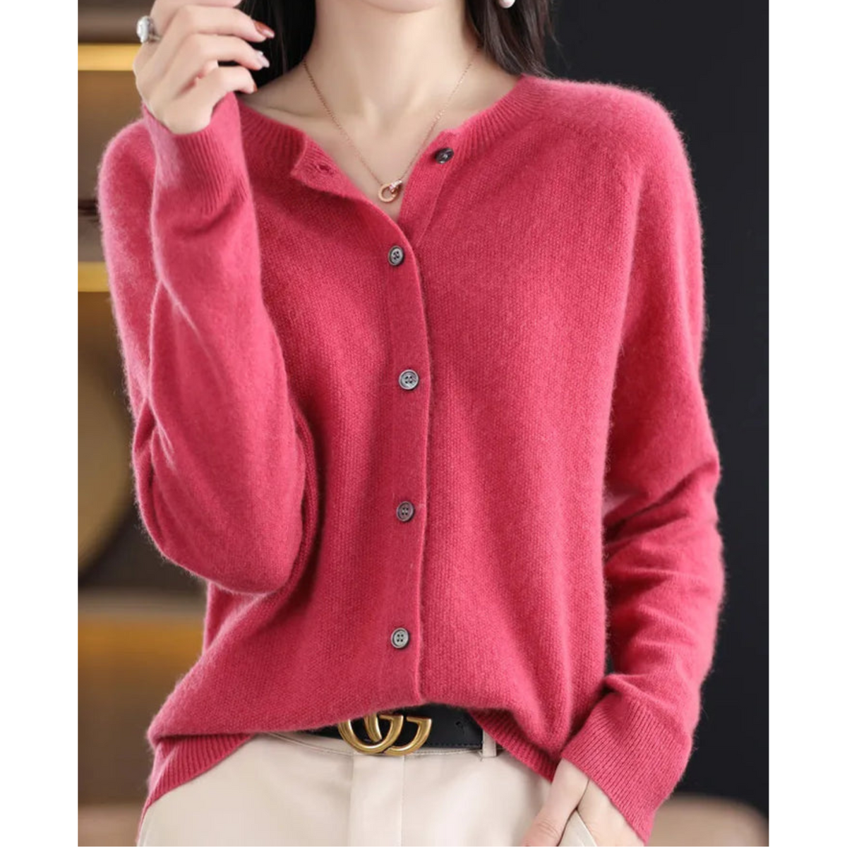 Street-Wave Merino Wool Cardigan For Women Soft Warmth Luxurious Comfort 100 Percent Merino Wool Knitwear