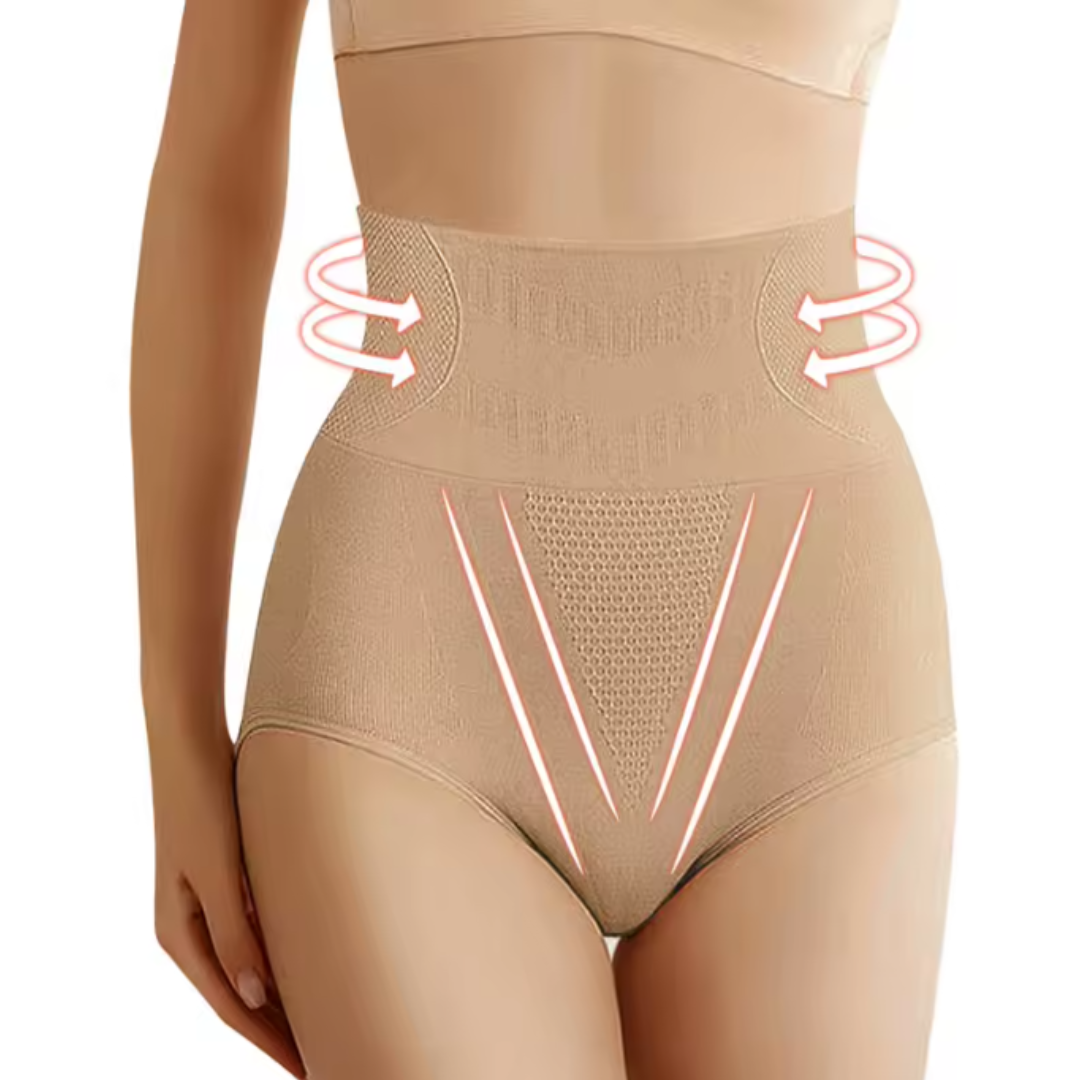 Women's High-Waist Underwear with Shaping Design and Soft Fabric