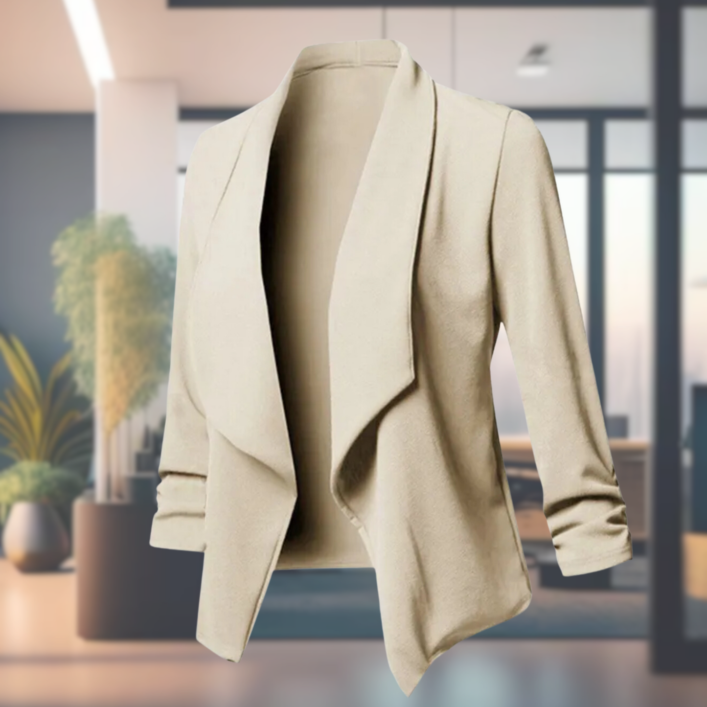 Streetwave Open Front Lightweight Blazer Burgundy For Women With Elegant Draped Silhouette And No Closure