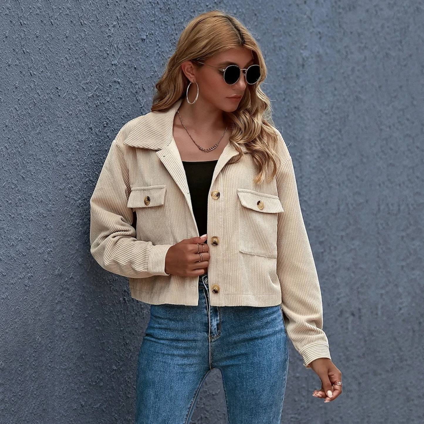 Street-Wave Corduroy Jacket For Women Casual Chic Comfort And Durable Style Everyday Wardrobe Essential