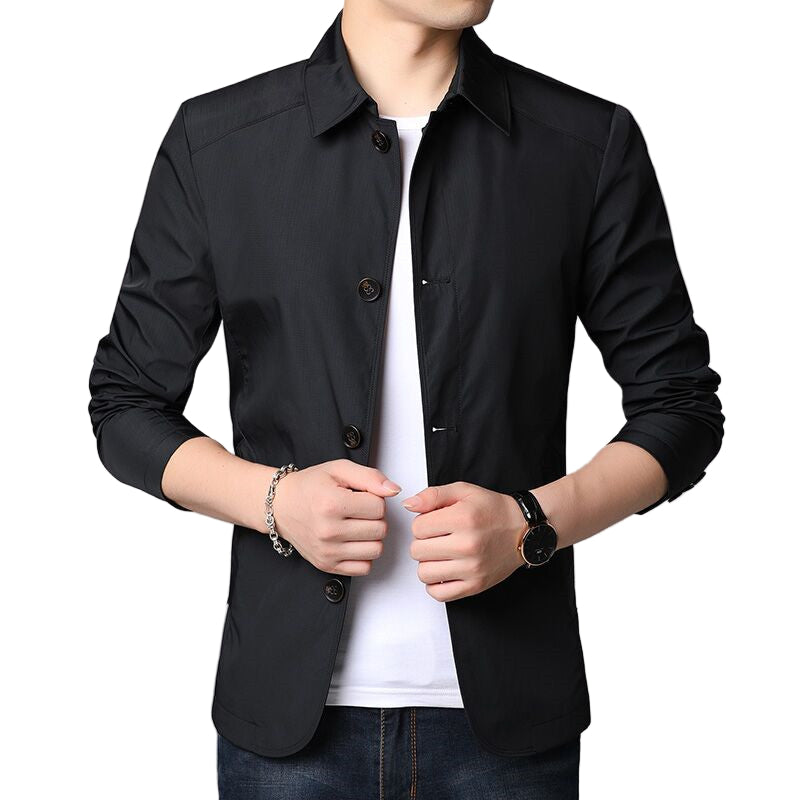 Street-Wave Reversible Jacket For Men Windproof Water Resistant Lightweight Breathable Inner Lining
