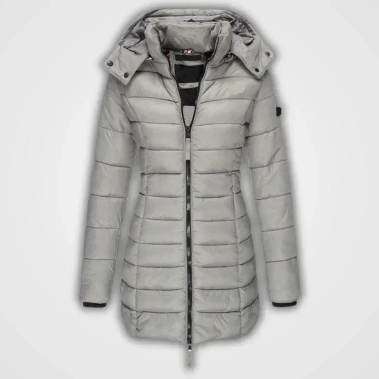 Street-Wave Women's Long Puffer Jacket With Hood For Winter Warmth And Daily Comfort