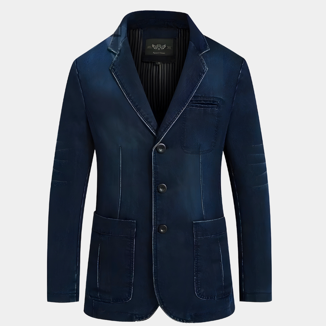 Street-Wave Denim Blazer For Men Tailored Fit Classic Yet Modern Jacket For Any Occasion