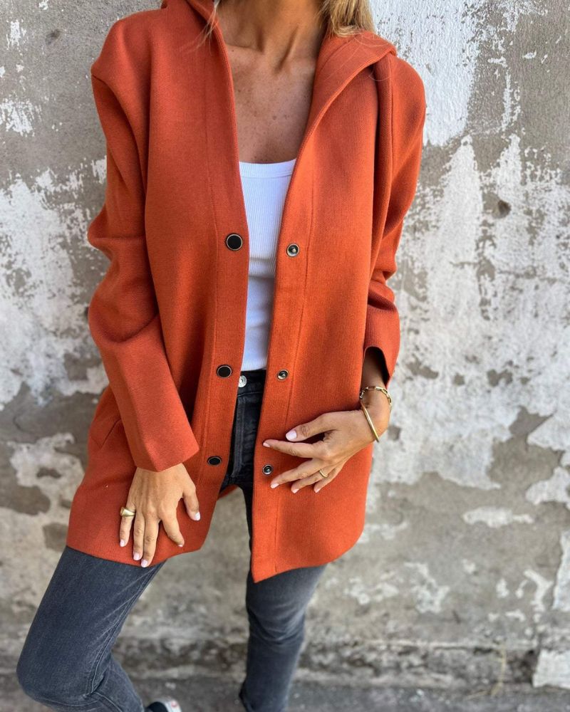 Street-wave Casual Hooded Coat for Women Soft Cozy Cotton Blend Jacket with Pockets Effortless Chic
