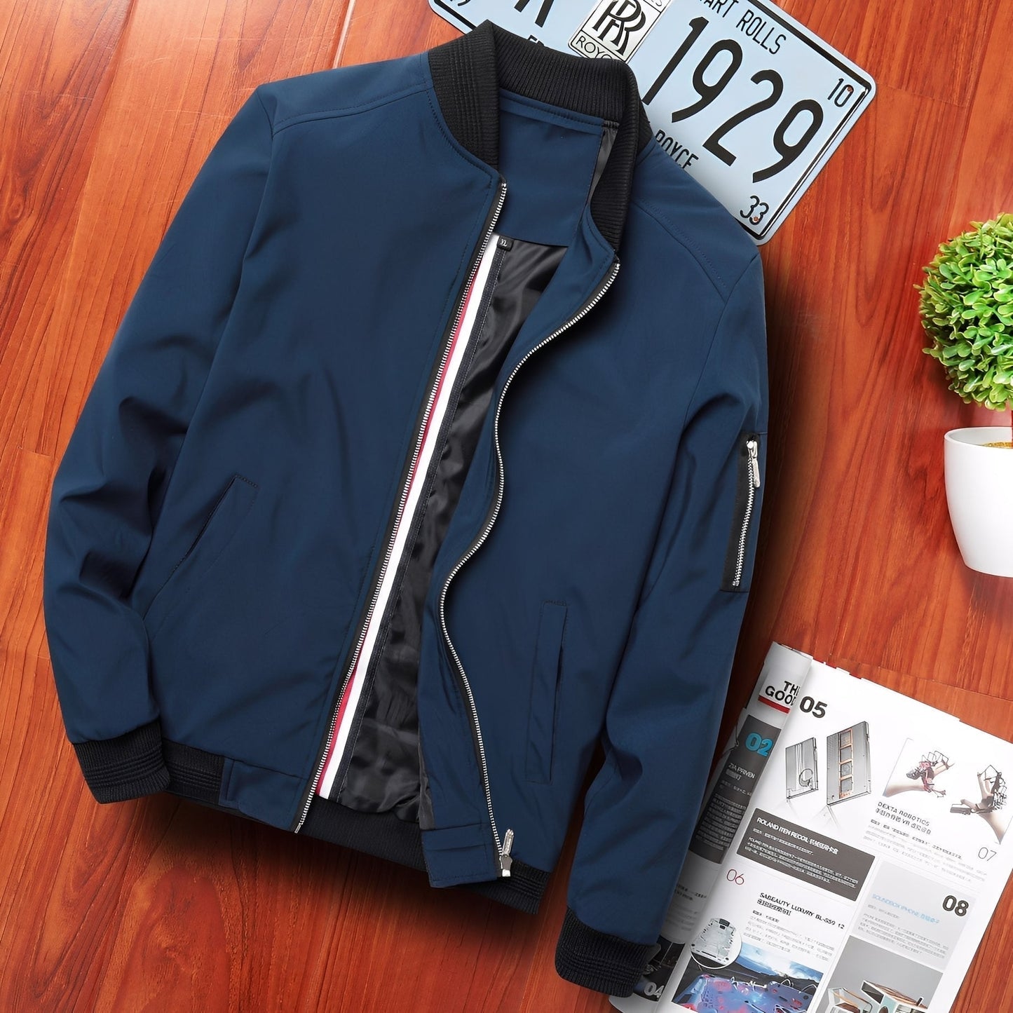 Street-Wave Bomber Jacket For Men Timeless Style With Urban Edge And Durable Comfort