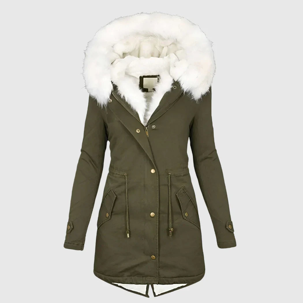Streetwave Nora Long Winter Parka for Women With Fur Hood Cozy Weatherproof Style Coat