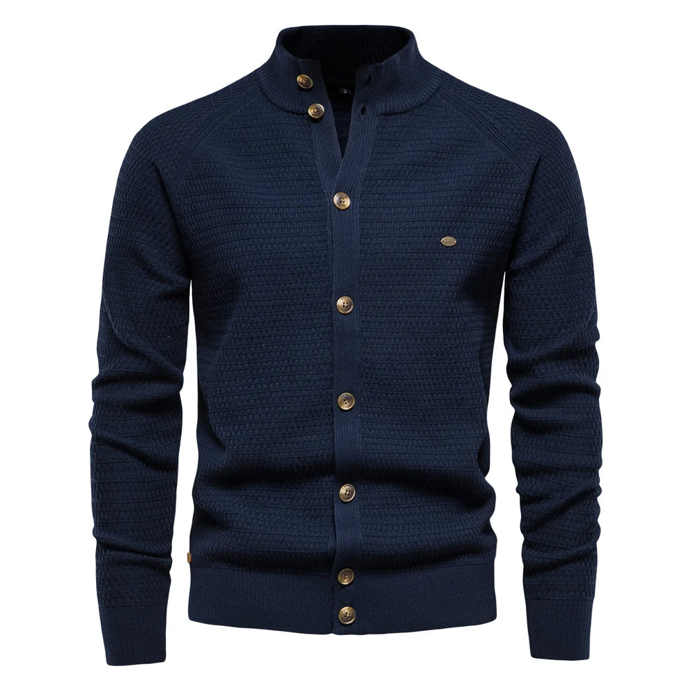 Street-Wave Knit Vest For Classic Mens Outfits Warm Cotton