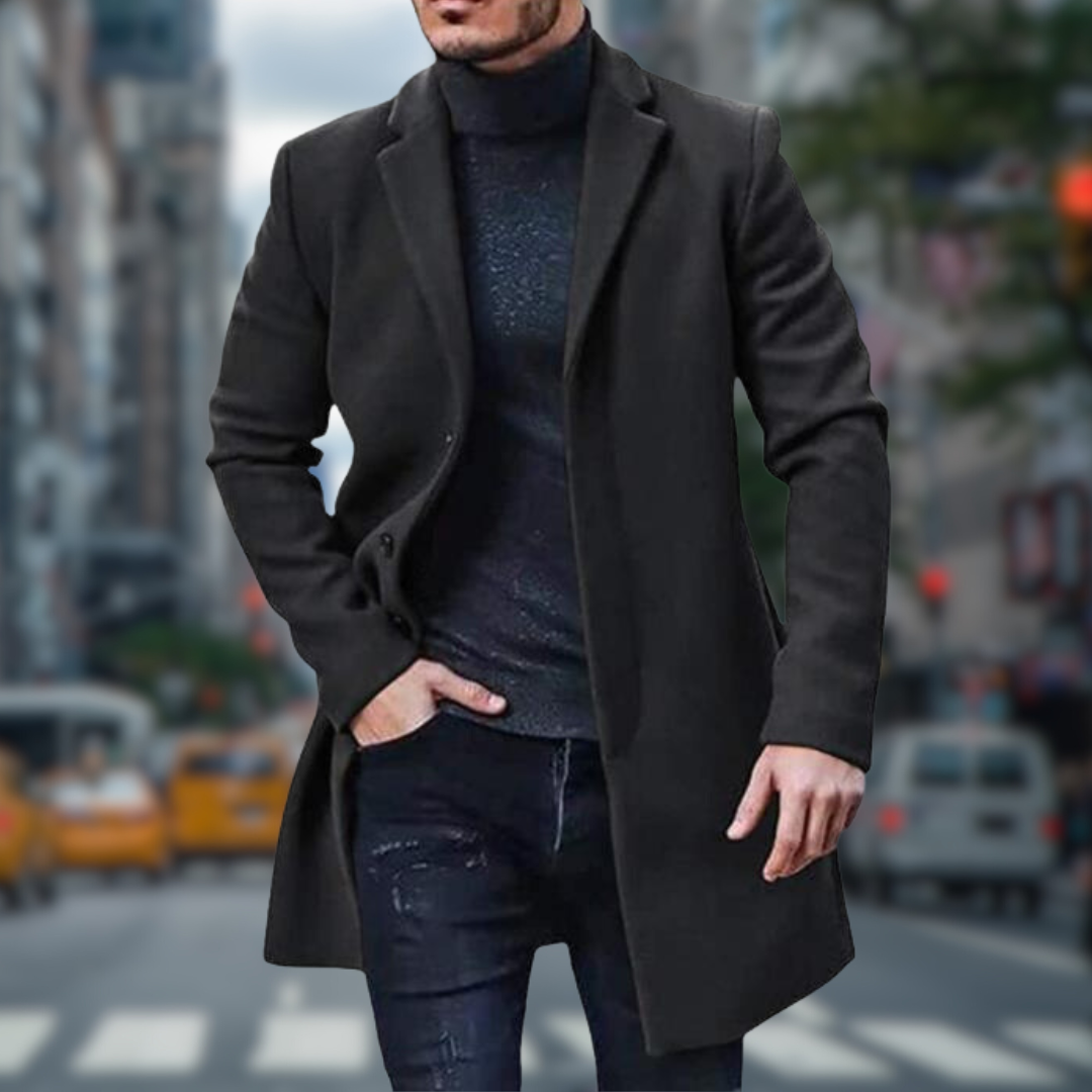 Street-wave Belloni Classic Long Trench Coat for Men Warmth Comfort and Timeless Style