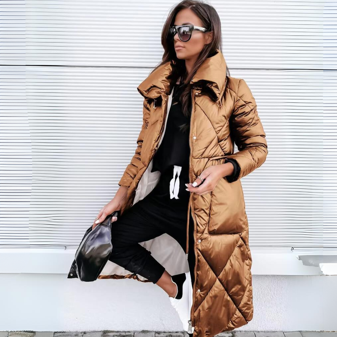 Street-wave Long Winter Parka for Women Warmth and Modern Style Quilted Puffer Coat