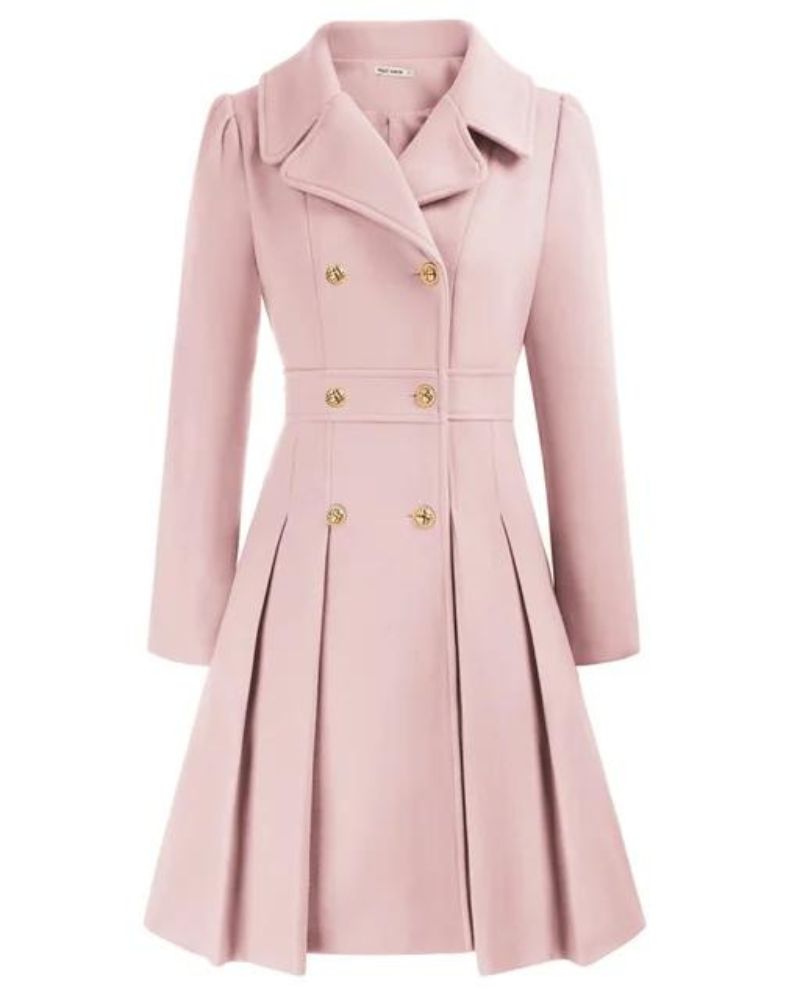 Street-Wave Wool Coat For Women Elegant Folded Design That Delivers Warmth And Sophistication
