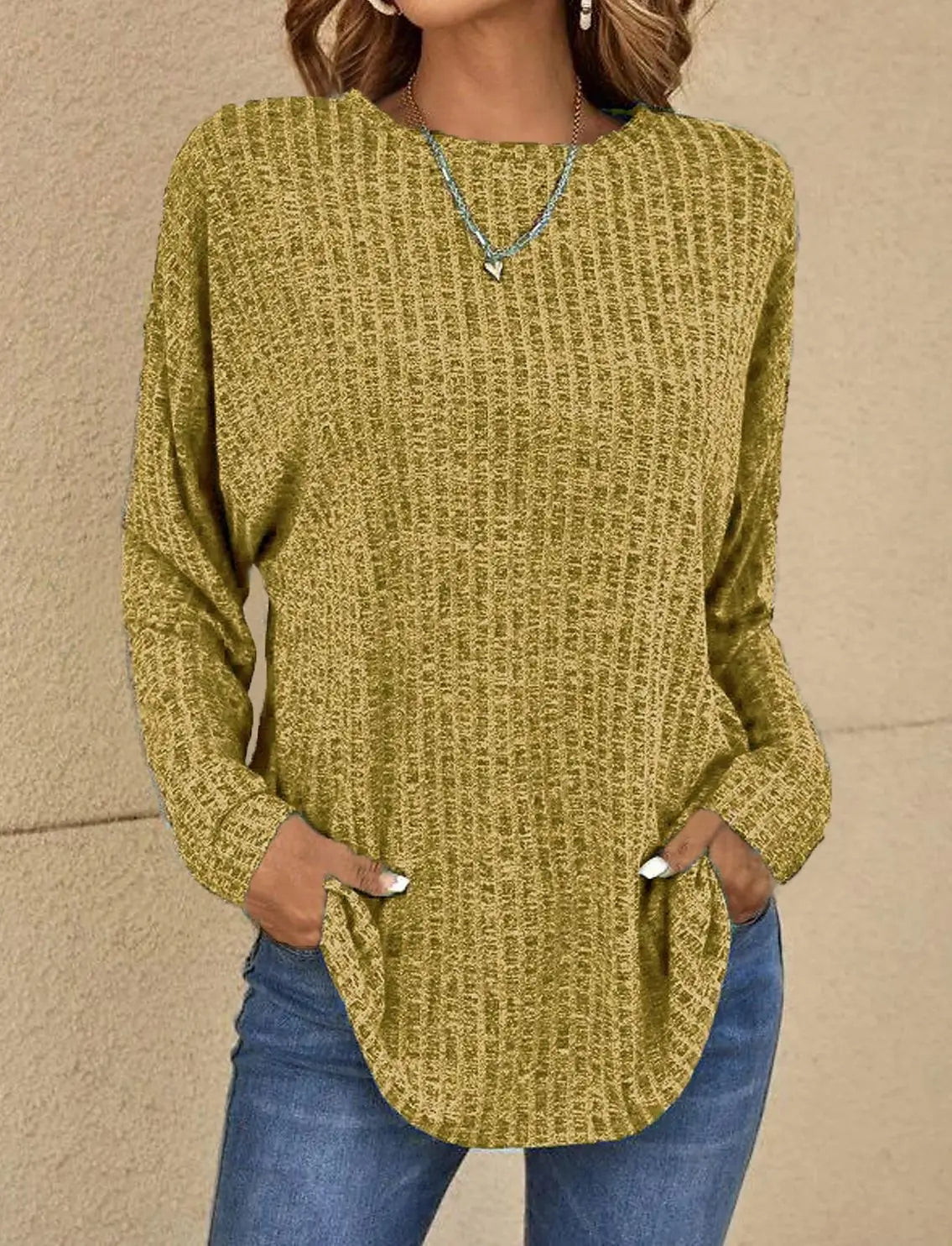 Street-wave Women Stretch Knit T Shirt Blouse For All-Day Comfort And Flattering Silhouette
