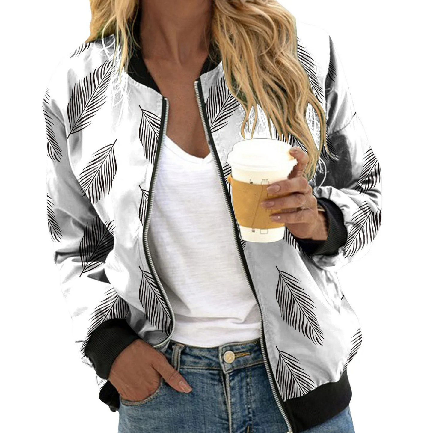 Street-Wave Floral Blazer For Women With Vibrant Flower Print Comfortable Durable Elegant Style