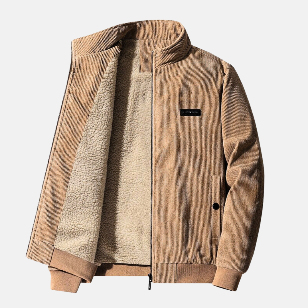 David Corduroy Jacket For Men, Retro Style With Warmth And Durable Premium Cord Fabric