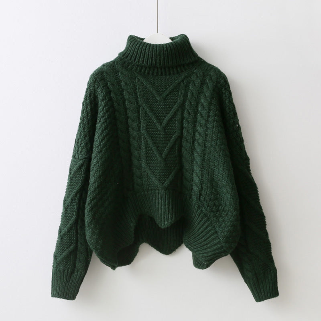 Street-wave Womens Wool Cable Knit Sweater For Cold Weather Cozy Warmth And Luxurious Style