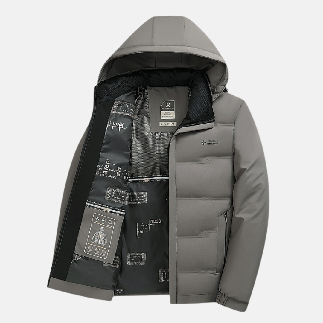 Street-Wave Men's Quilted Insulated Hooded Water-Resist