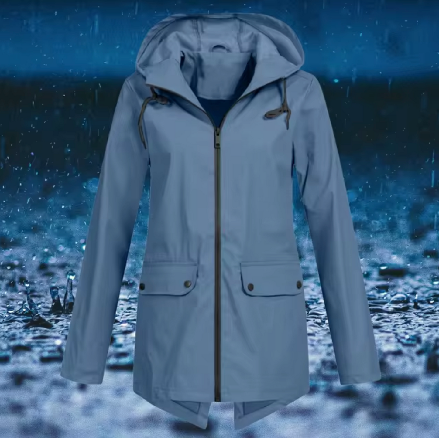 Street-Wave Women Waterproof Rain Jacket With Hood All-Weather Protection Durable Materials For Everyday Comfort