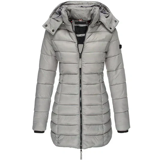 Street-wave Cozy Puffer Jacket For Women With Warm Insulation And Hooded Winter Coat