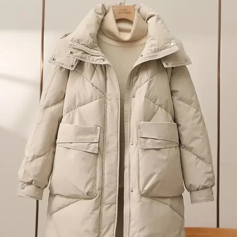 Street-wave Women Gray Lightweight Puffer Jacket With Collar For Everyday Warmth And Style