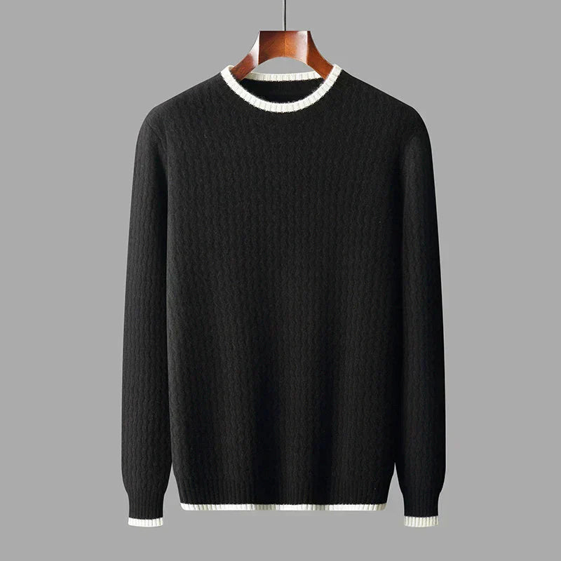 Street Wave Premium Knit Pullover With Modern Gentlemen Luxurious Comfort Temperature Control
