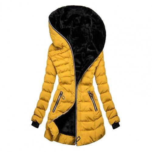Street-wave Women Long Winter Jacket Cozy Fleece Lined Warm Coat Thick Insulation