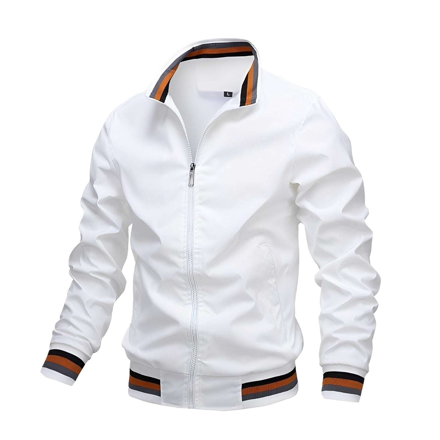 Streetwave Men's Lightweight Casual Bomber Jacket With Stripes For Everyday Comfort And Style