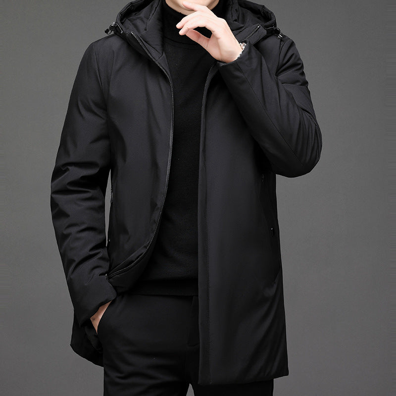 Street-Wave Men Parka Hooded Coat For Winter Warmth And Wind Protection With Premium Materials