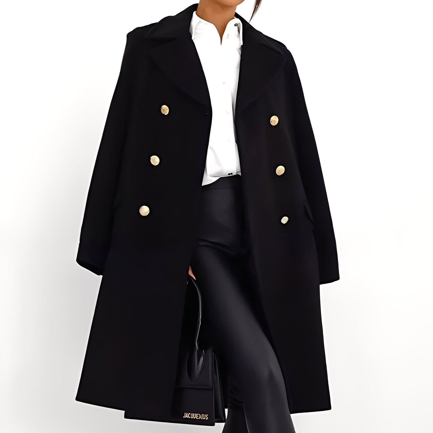 Street-wave Double-Breasted Wool Coat For Women — Timeless Warmth, Structured Silhouette