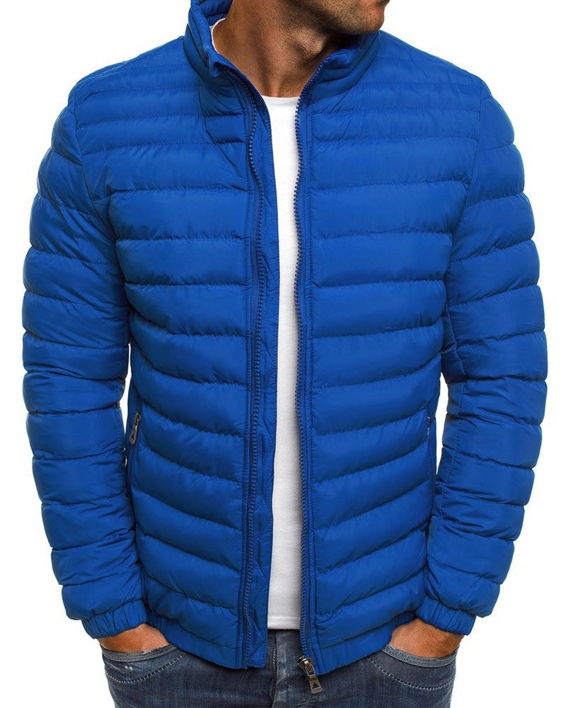 Street-Wave Puffer Jacket With Stand-Up Collar For Men Cozy Warmth Modern Fit In Multiple Colors