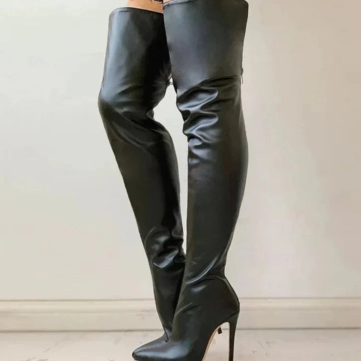 Street-wave Overknees High Heel Boots For Women Elegant Silhouette Comfortable Fit Fashionable Statement