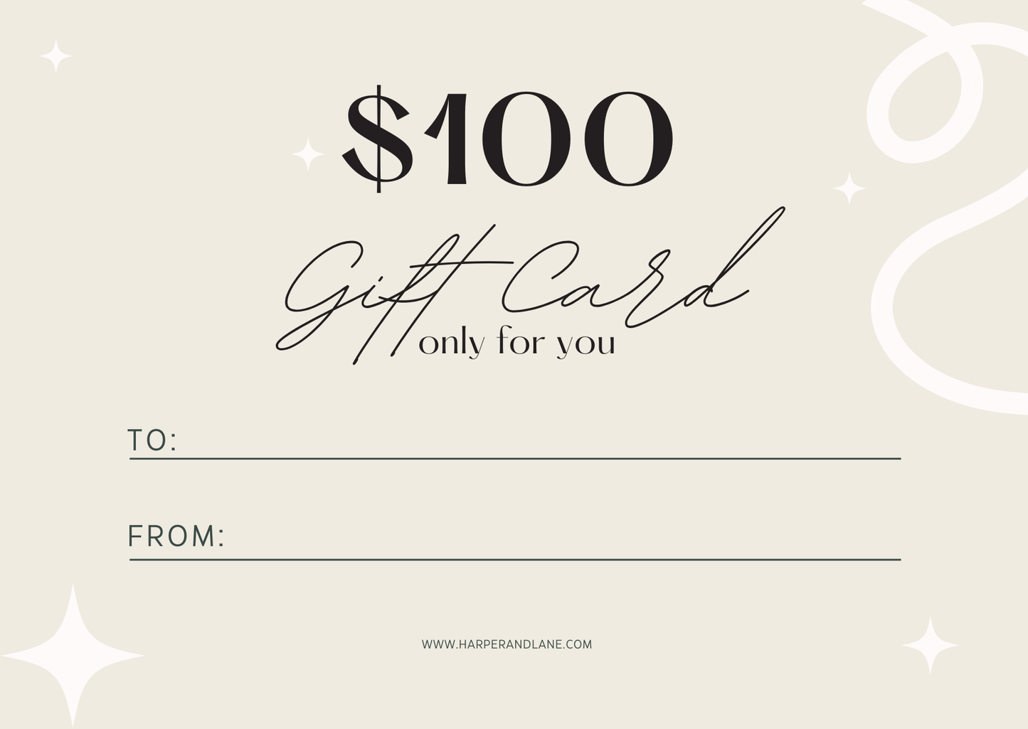 Harper and Lane Digital Gift Card Instant Email Delivery For Style Lovers