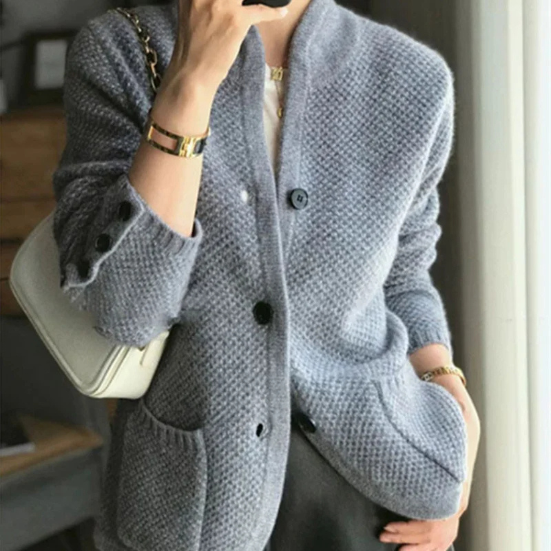 Street-Wave Cozy Textured Knit Cardigan For Women, Elegant Warmth And Durable Comfort