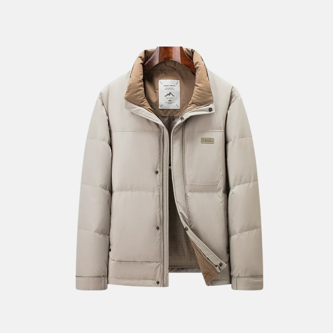 Street-Wave Mens Puffer Jacket Regular Fit Windproof Insulated Stand Collar Full Zip
