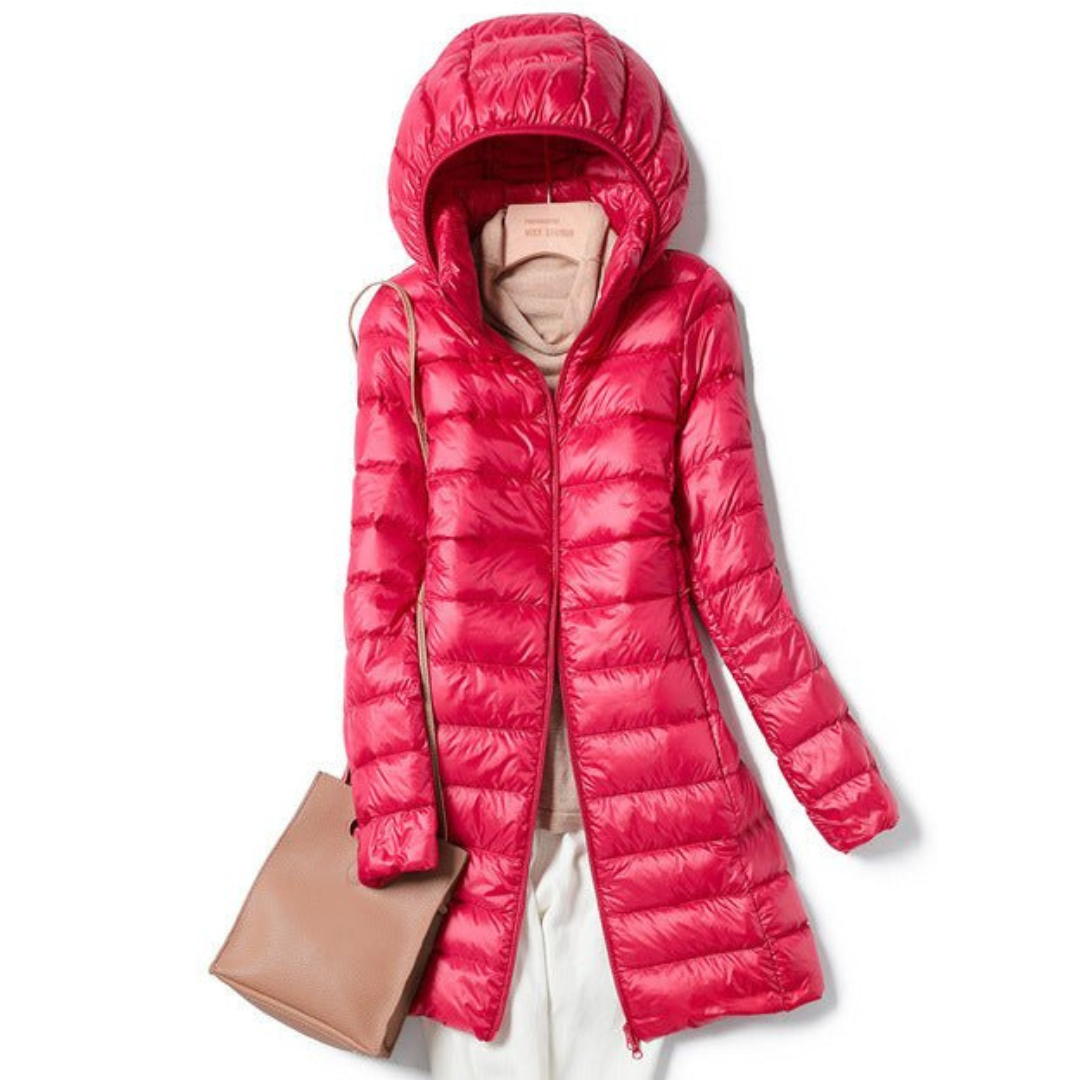 Street-Wave Women Long Hooded Winter Puffer Jacket Ultra Warm Insulated Coat For Cold Days