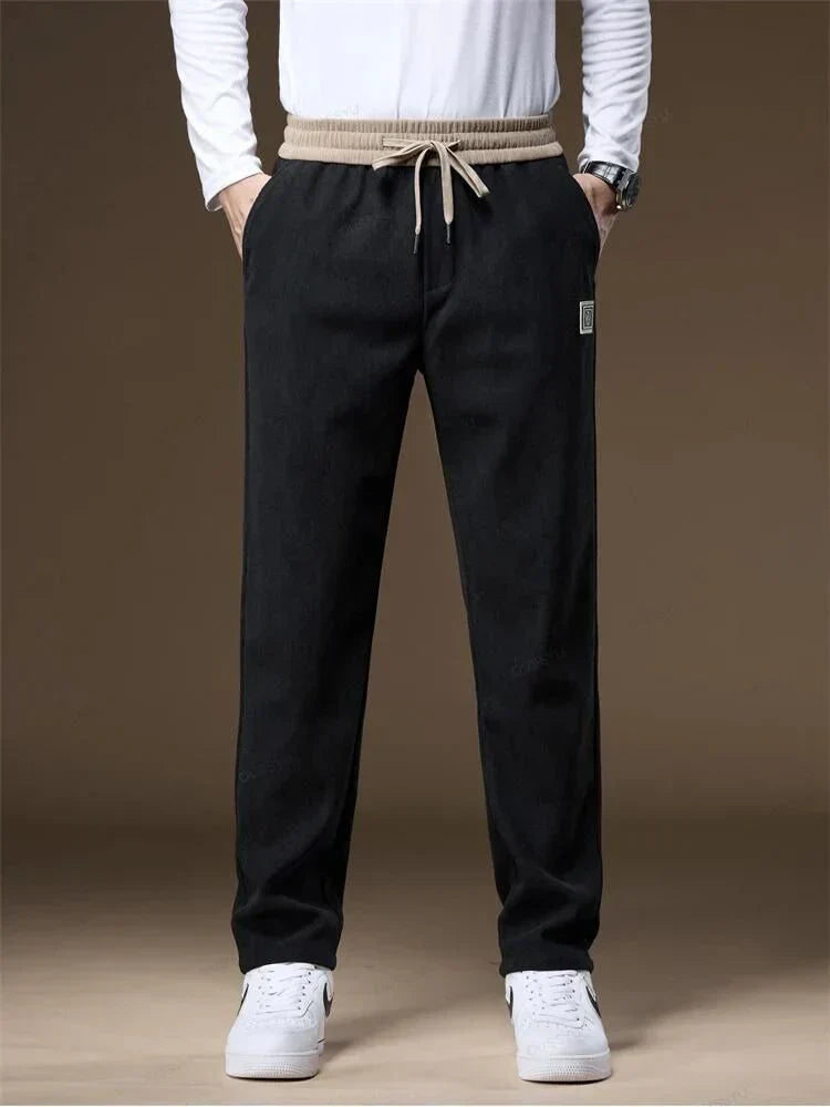 Theodore Relaxed Fit Joggers For Men With Drawstring Waist And Elastic Waistband In Brown