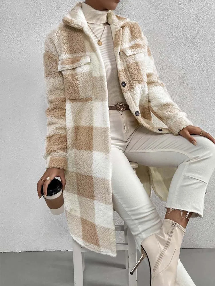Plus Size Faux Fur Coat Streetwave With Warm Lining For Women Oversized Comfort