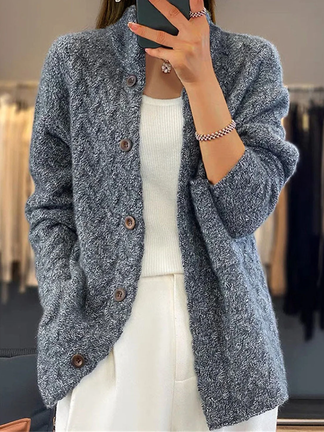 Street-Wave Women Cardigan Cozy Yet Elegant Knit For Everyday Comfort And Style Today